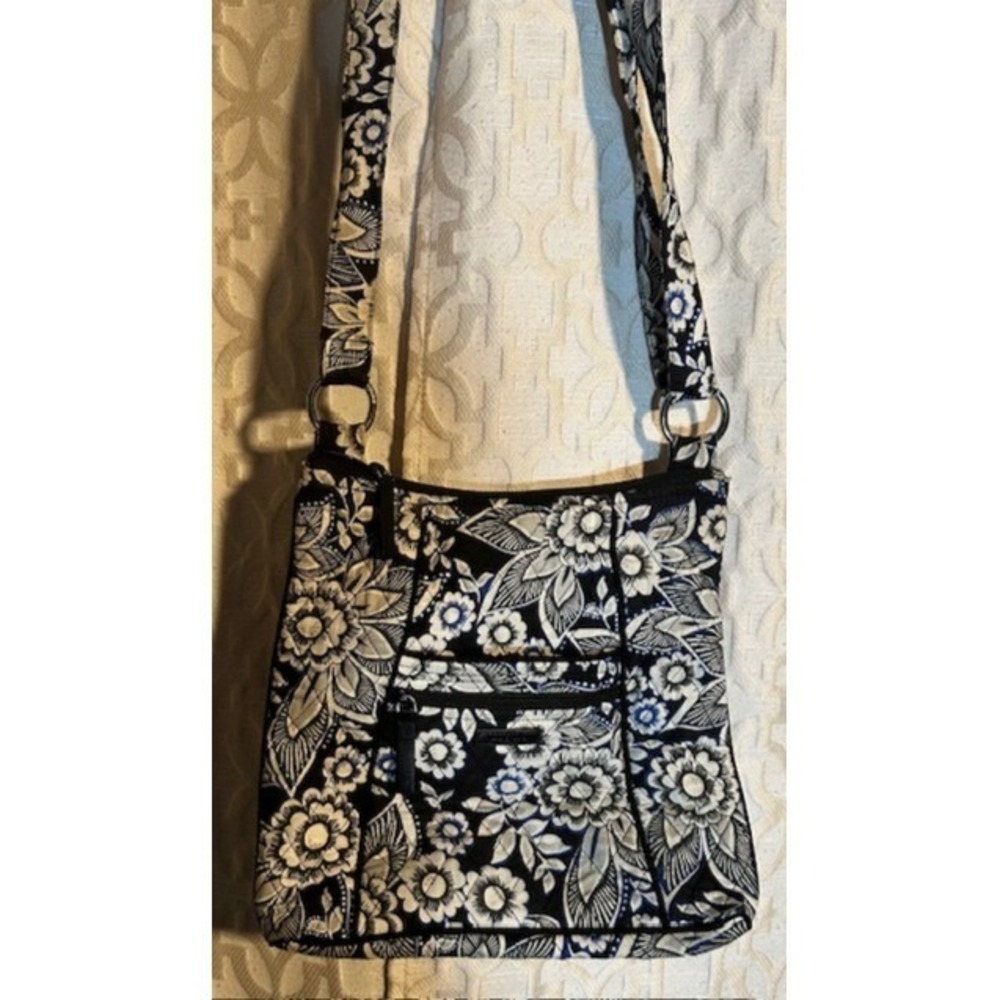 Vera Bradley Hipster Crossbody Bag in the Snow Lotus Pattern